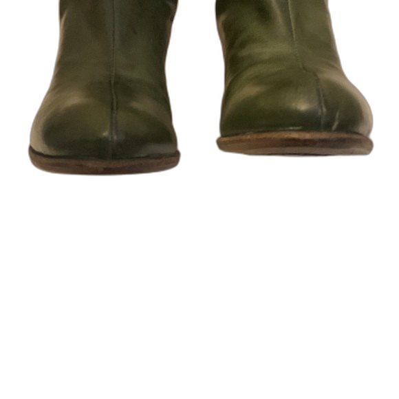 Fiorentini +Baker Women's Green Almond Toe Leather Tall High Heeled Boots Sz 6.5 - Picture 11 of 15